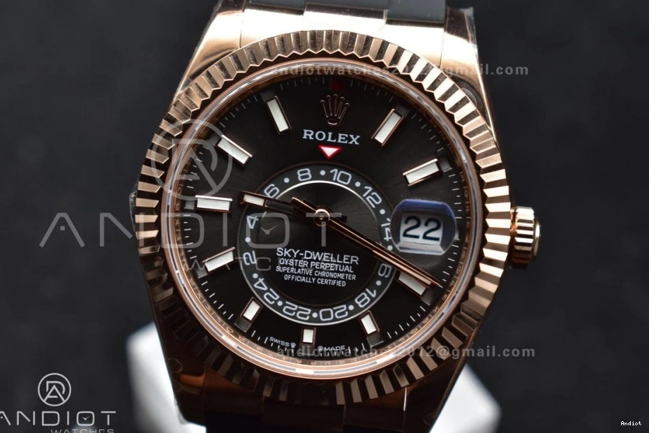 Dial (Gain Oyster-flex Strap 1:1 on A23J RG ZF Weight) Best Sky-Dweller Grey Edition 336235 0113